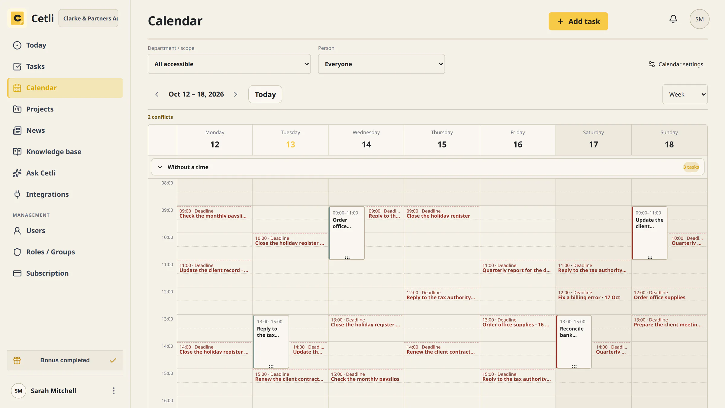 The real Cetli team calendar