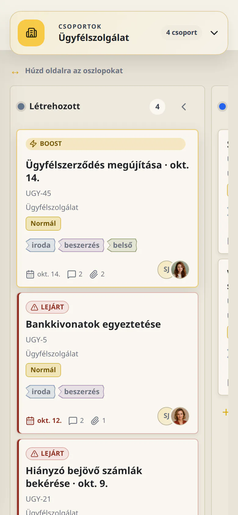 A Cetli feladatai mobilon