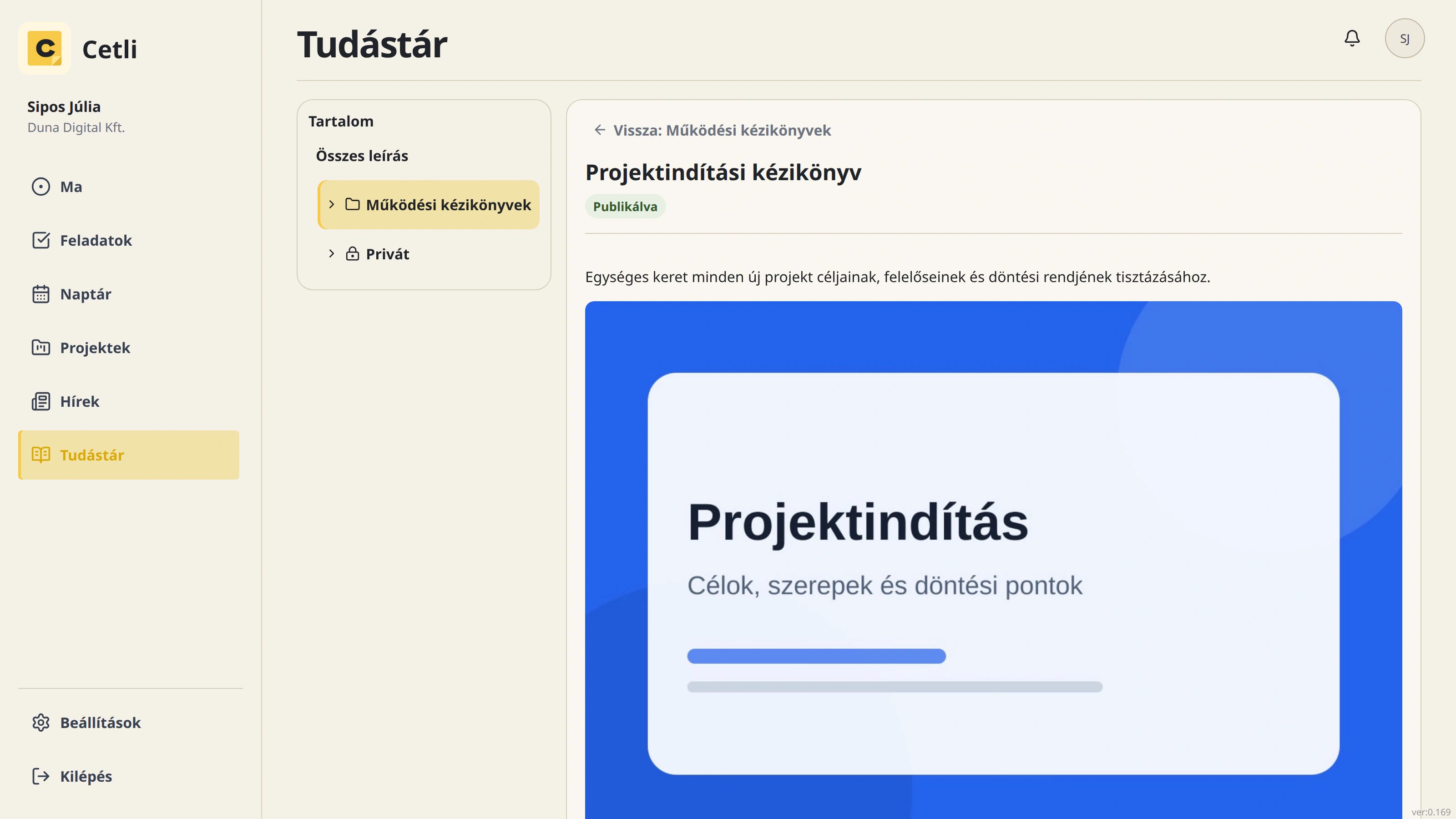 Valódi tudástári dokumentum a Cetliben