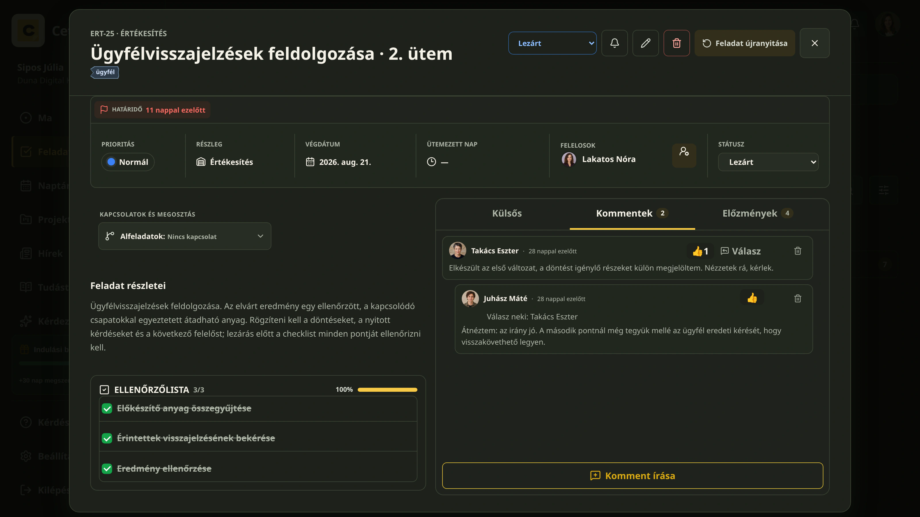 Valódi Cetli feladatrészlet sötét témában