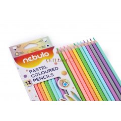   Színes ceruza készlet, pasztell, hatszög, 12 színes, Nebulo