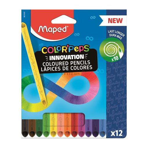 Színes ceruza készlet, háromszögletű, MAPED "Color