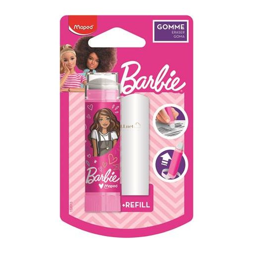 Radírstift, pótbéllel, MAPED "Barbie"