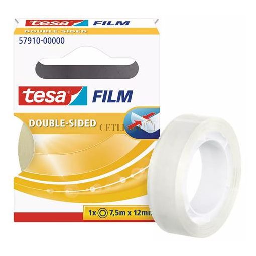 Ragasztószalag, kétoldalas, 12 mm x 7,5 m, TESA "Tesafilm"