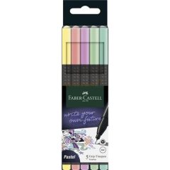   Tűfilc készlet, 0,4 mm, FABER-CASTELL "Grip", 5 különböző pasztell szín